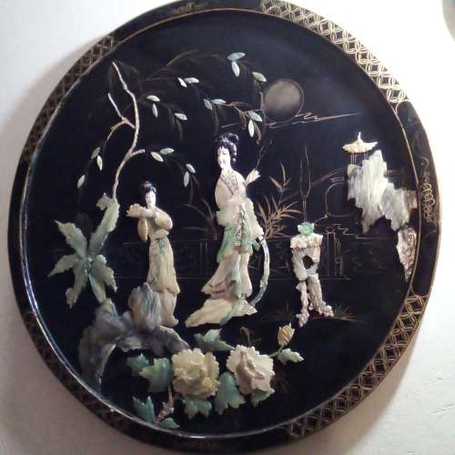 WoW STUNNING ANTIQUE CHINESE MOTHER OF PEARL WALL PANEL (VALUE R9000) PLEASE READ BELOW.