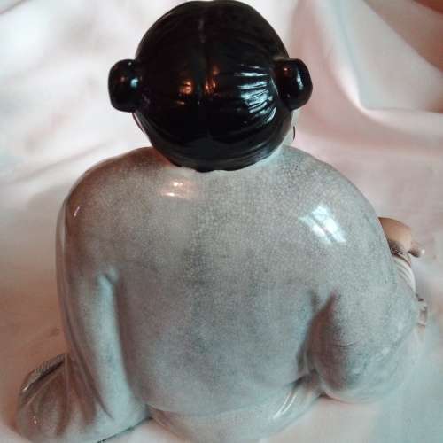 VINTAGE LARGE PORCELIAN WANJIANG CAO GUOJIU MUDMAN, HAND PAINTED  - VALUE R2000 - READ BELOW.