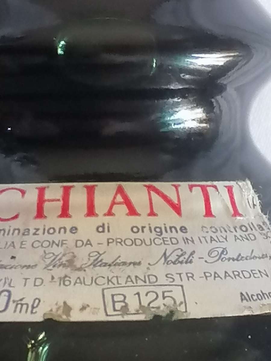 Rare, WWII Sealed Bottle of Chianti Red Italian Wine 1940's.
