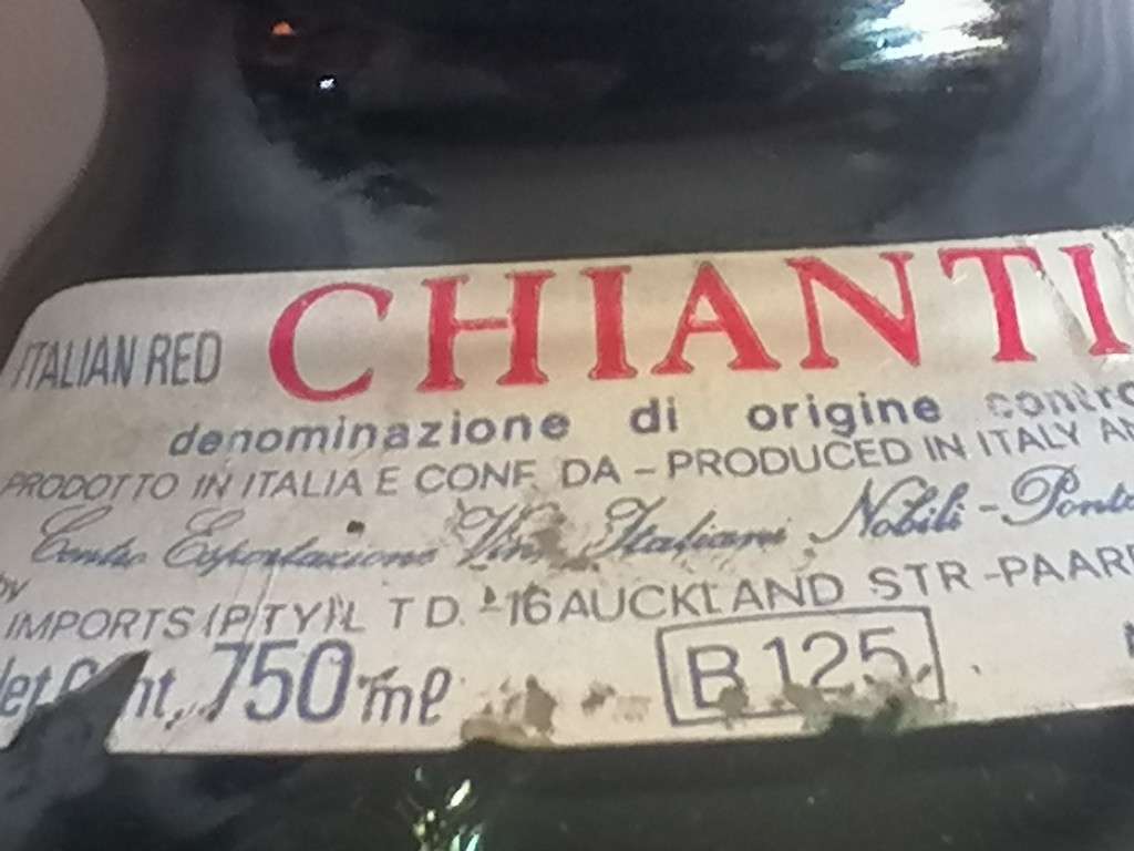 Rare, WWII Sealed Bottle of Chianti Red Italian Wine 1940's.