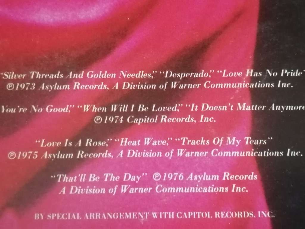 LINDA RONSTADT - VINYL IN EXCELLENT CONDITION - SEE BELOW FOR INFO.