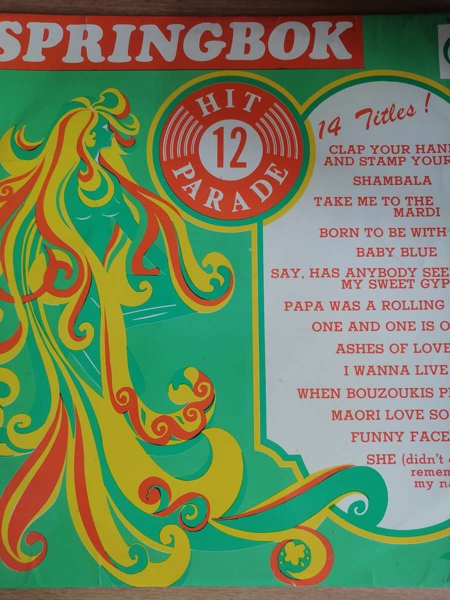 SPRINGBOK HIT PARADE 12 - VINYL IN VERY GOOD CONDITION - SEE BELOW FOR INFO.