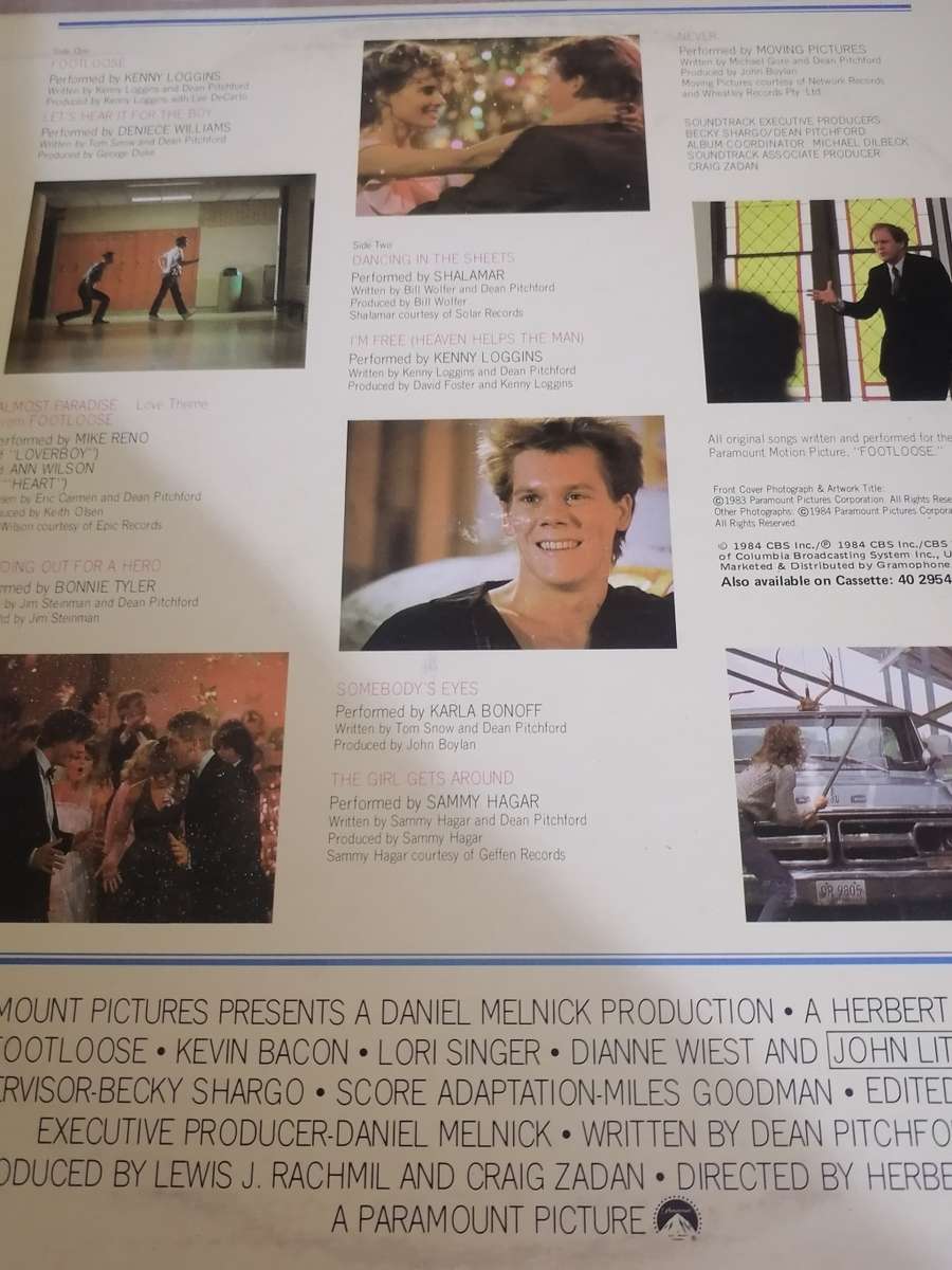 FOOTLOOSE (ORIGINAL PICTURE SOUNDTRACK) - VINYL IN EXCELLENT CONDITION - SEE BELOW FOR INFO.