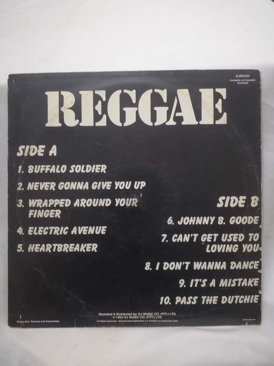 REGGAE (Incl. BUFFALO SOLDIER) - VINYL IN GOOD CONDITION - SEE BELOW FOR INFO.