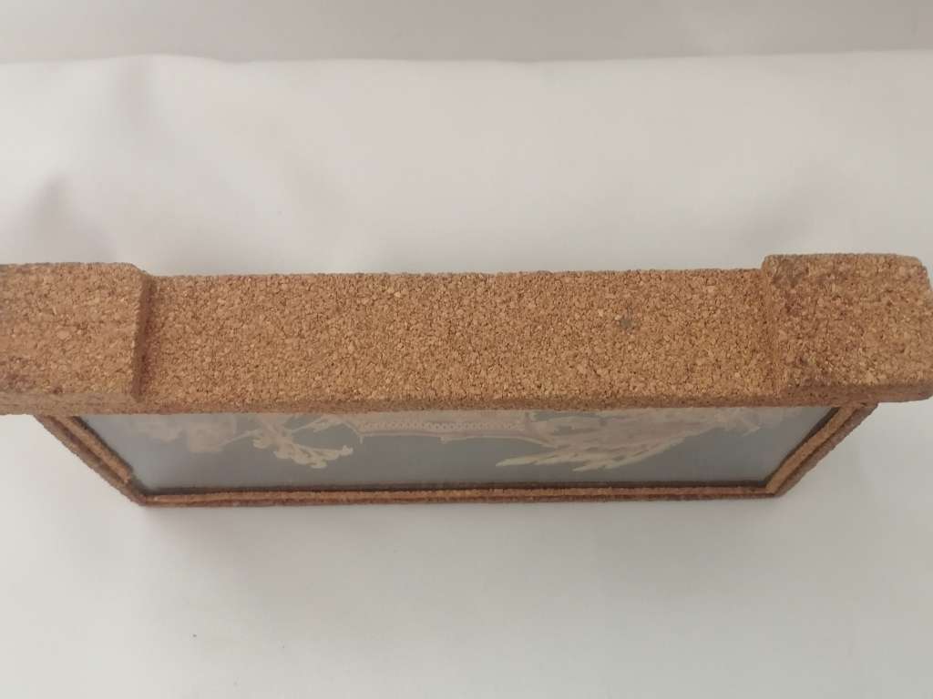 VINTAGE CHINESE HAND CARVED, CORK PAGODA VILLA DIORAMA - VERY COLLECTABLE - PLEASE READ BELOW.