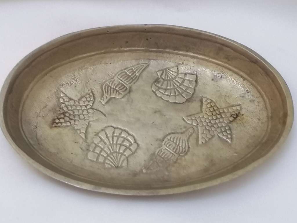 STUNNING MINIATURE AFTABA ETCHED DESIGN TEA BRASS SET - VERY GOOD CONDITION - PLEASE READ BELOW.