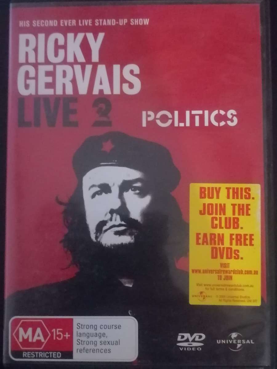 DVD, Comedy (Ricky Gervais, Live 2 Politics).