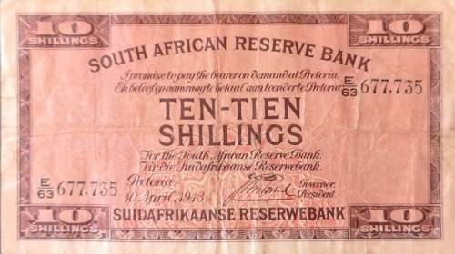 *Crazy R1 Start!!* J Postmus 1943 10 Shillings Lucky 777 in the serial!!