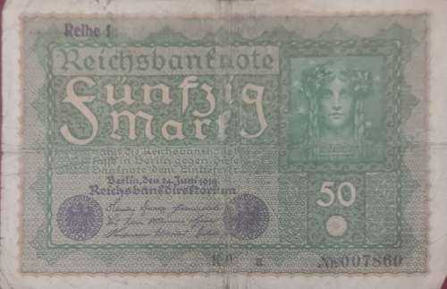 *Crazy R1 Start!!* 50 Mark Reichbanknote from Germany