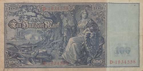 *Crazy R1 Start!!* 100 Mark Reichsbanknote from Germany