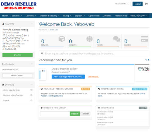 Premium Reseller Hosting Platform & Domain Name (Lifetime Access)