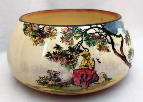 Royal Doulton Old English Scenes `The Gleaners` Rose Bowl