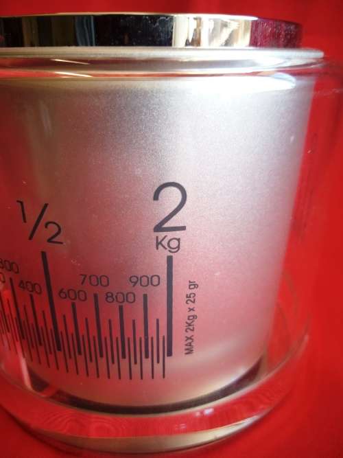 Guzzini Bilance Acrylic Grammy Mechanical Kitchen Scale recanting Italy