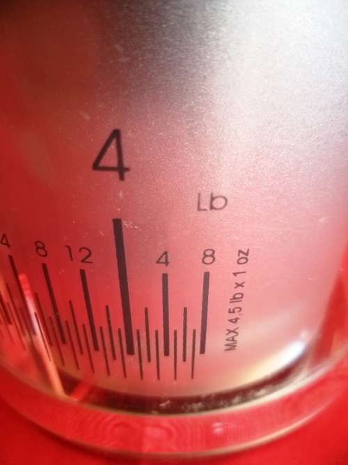 Guzzini Bilance Acrylic Grammy Mechanical Kitchen Scale recanting Italy