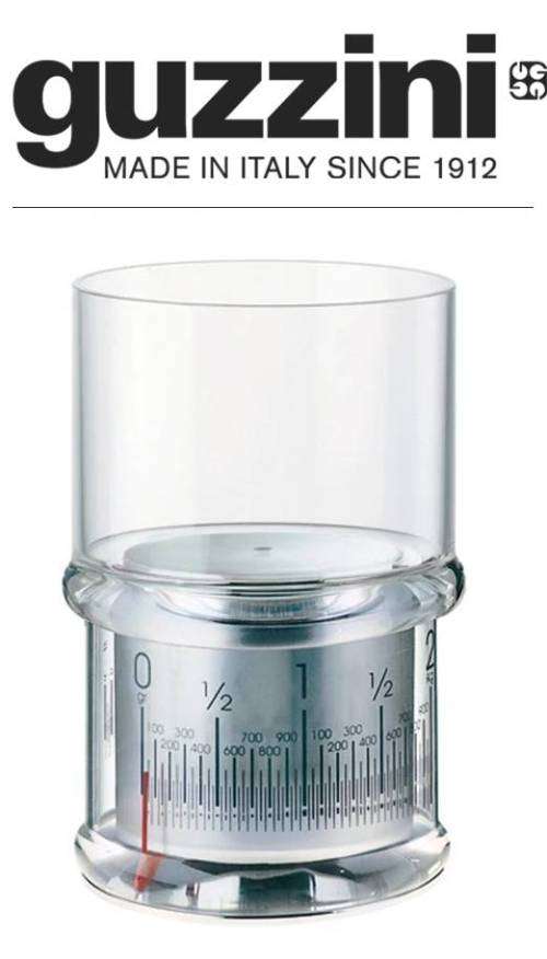 Guzzini Bilance Acrylic Grammy Mechanical Kitchen Scale recanting Italy