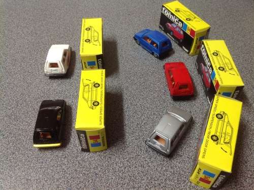 1980s Made in Japan Black Box Set of 5 Tomica Honda City Diecast Cars 1/57