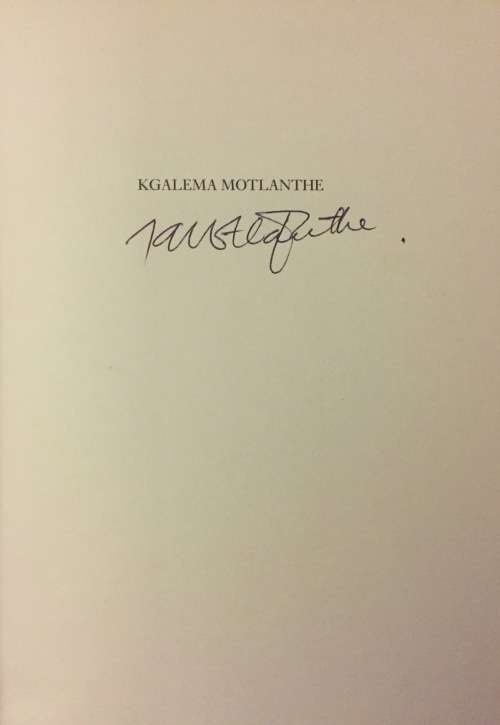 Signed biography of President Kgalema Motlanthe