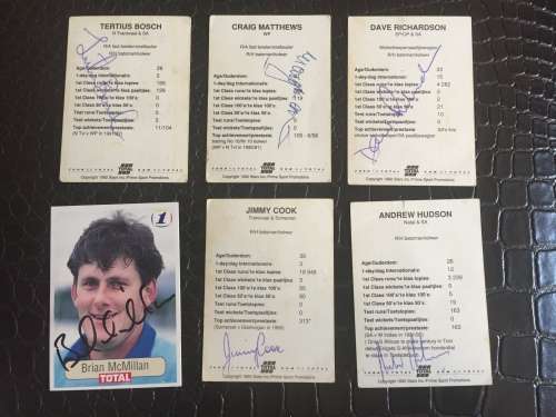 Signed Total 1992 Cricket cards