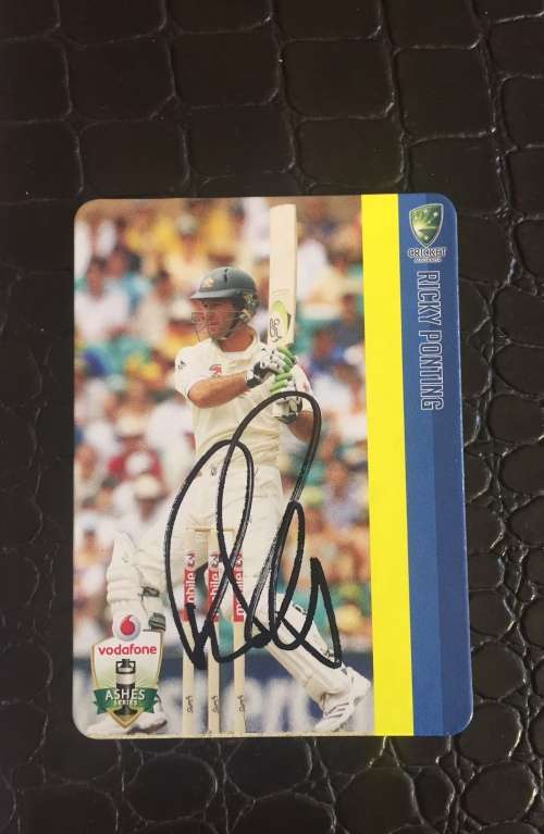 Ricky Ponting signed Cricket Card and World Cup 2003 Brochure (192 pages)