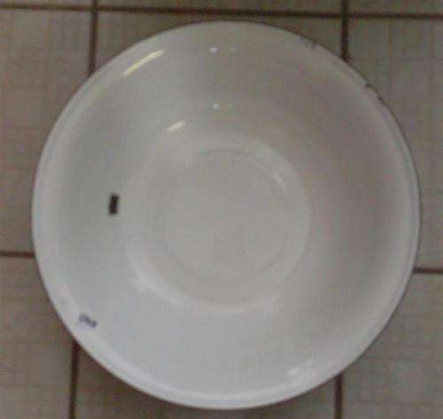 Vintage Large White Enamel Bowl