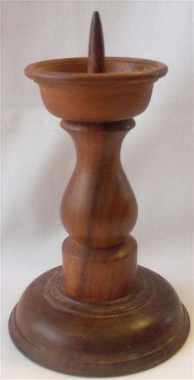 Wooden Pillar Candle Holder
