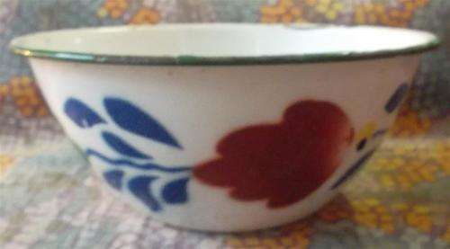 Vintage White Enamel Bowl