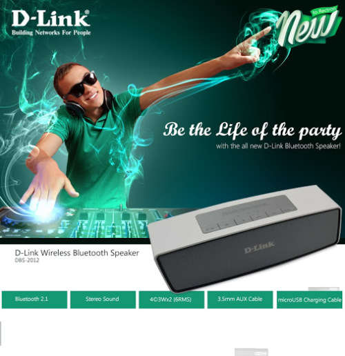 D-Link Wireless Bluetooth Speaker - White