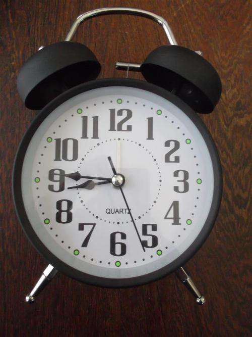 Twin Bell Alarm Clock Black