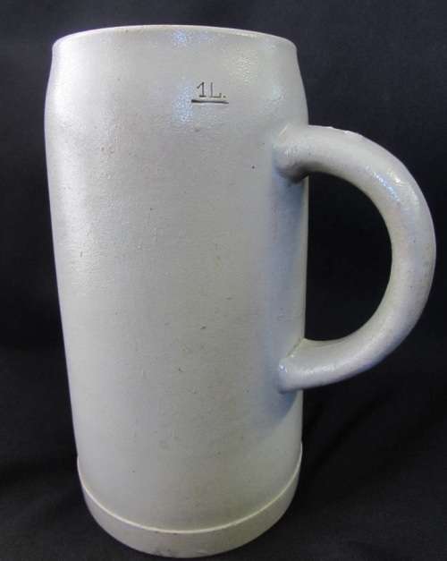 Vintage Lowenbrau Munchen Germany Stoneware Salt Glaze Beer Stein Mug 1L