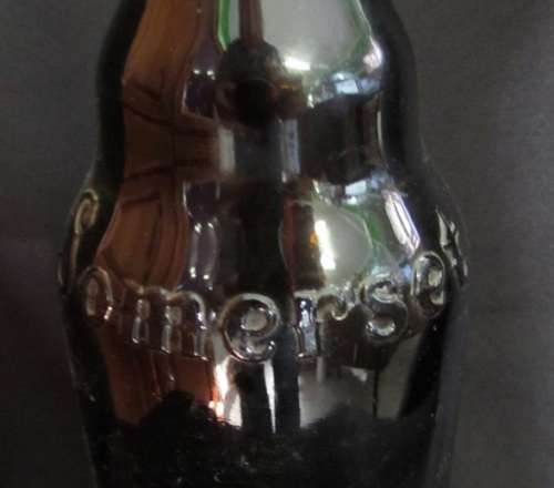 amber somerset coates glass bottle