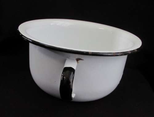 Vintage enamel bedpot