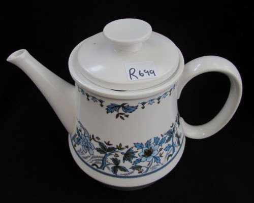 Excellent Noritake Progression Blue Moon Floral Teapot Tea Pot 9022