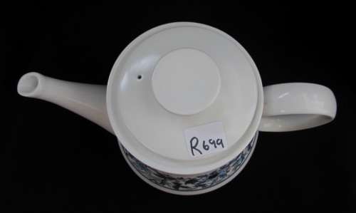 Excellent Noritake Progression Blue Moon Floral Teapot Tea Pot 9022