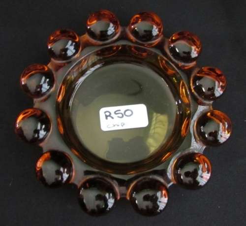 Art Deco Amber Ashtray