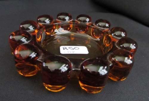 Art Deco Amber Ashtray