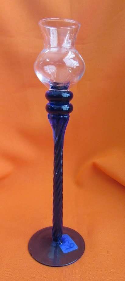 Tall but small Blue glass