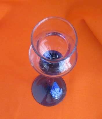 Tall but small Blue glass