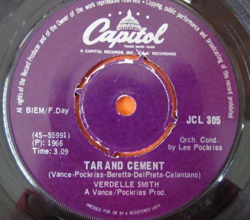 7" singles x3 Verdelle Smith Tar And Cement, Gene Vincent Be-Bop-A-Lula Glen Campbell By the time i