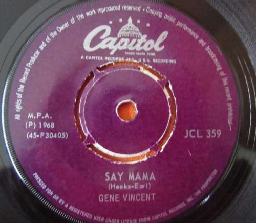 7" singles x3 Verdelle Smith Tar And Cement, Gene Vincent Be-Bop-A-Lula Glen Campbell By the time i