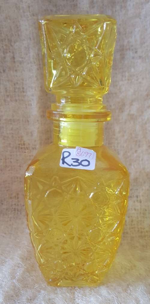 Yellow  Glass Decanter
