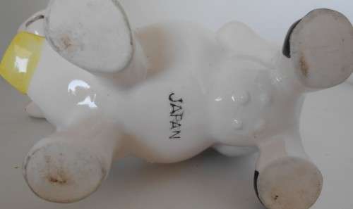 VINTAGE COW MILK JUG AND SALT & PEPPER POTS