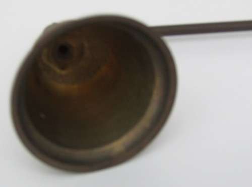 Candle Snuffer ~ Solid Brass, Pivoting Bell Head and Brass Handle with Wood Grip