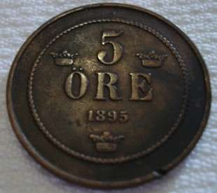 1895  5 Ore Sweden