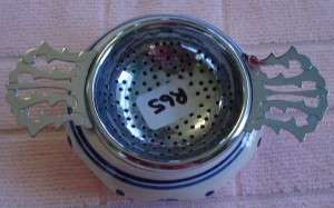 Delft Teastrainer and Holder