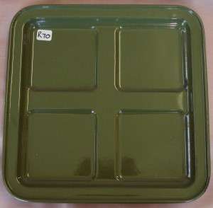 Vintage Enamel Green Tray