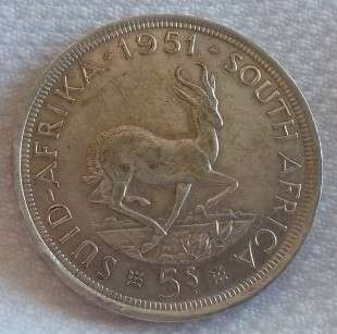 1951 5 Shilling silver