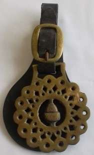 Brass and Leather Horse Strap