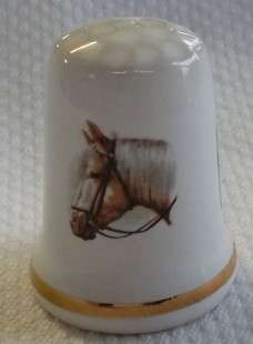 Beautiful Vintage Thimble with Horse  head on