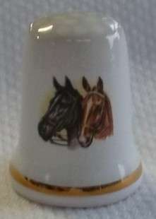 Beautiful Vintage Thimble with Horse  head on