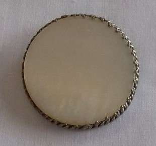 Vintage Round Mother of Pearl Brooch